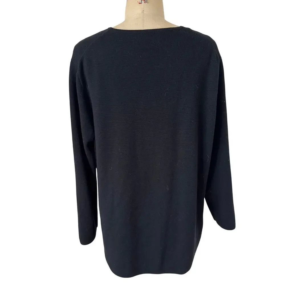 J.Crew Giselle Sweater-Blazer in Black Size Large